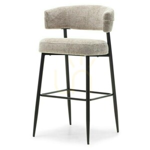 Set de 2 scaune de bar OSARIO de culoare bej, cu picioare negre; cantitate minimă de comandă: 2 bucăți – Nova Nook small 0