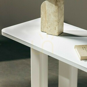 Birou/consolă RICHI de 120 cm, alb, cu curbe Nova Nook small 4
