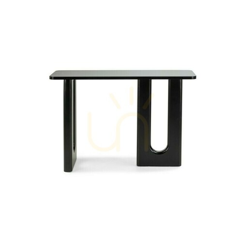 Verifica Birou/consolă RICHI de 120 cm, negru, cu arcade Nova Nook