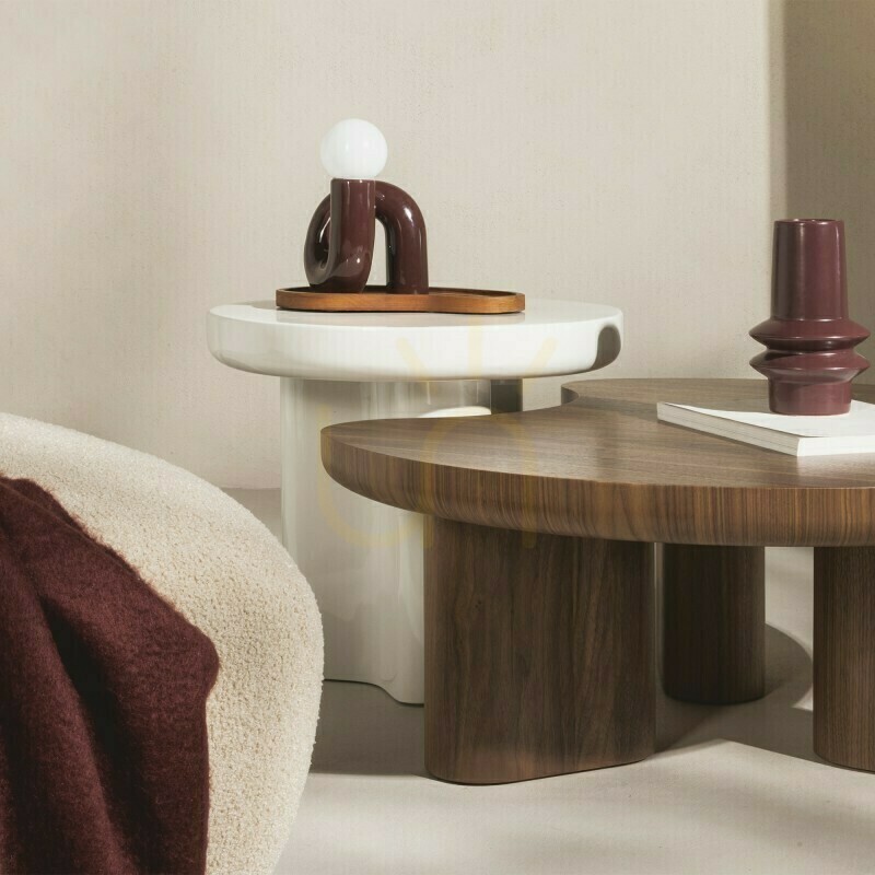 previzualizare Set de masă ALIBU, alb/nuc, forme rotunjite, de la Nova Nook Set de masă ALIBU, alb/nuc, forme rotunjite, de la Nova Nook