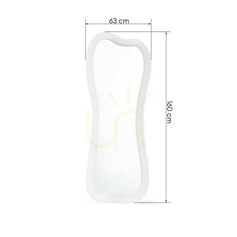 previzualizare Oglindă de podea CELLO cu iluminare LED, 63 x 160 cm, formă neregulată, albă, Nova Nook Oglindă de podea CELLO cu iluminare LED, 63 x 160 cm, formă neregulată, albă, Nova Nook