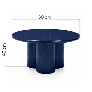 Măsuță de cafea BURGUN de 80 cm, albastru cobalt, lucioasă, Nova Nook small 6