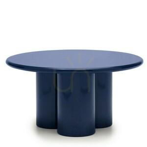 Măsuță de cafea BURGUN de 80 cm, albastru cobalt, lucioasă, Nova Nook small 0