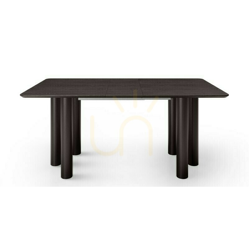 Afişa Masă extensibilă OAL 140–200 cm, furnir de stejar, negru, lemn de fag, colț rotunjit Nova Nook Masă extensibilă OAL 140–200 cm, furnir de stejar, negru, lemn de fag, colț rotunjit Nova Nook