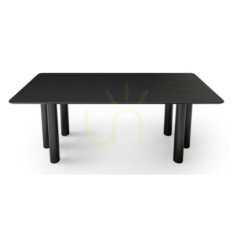 Vedere Masă extensibilă OAL 140–200 cm, furnir de stejar, negru, lemn de fag, colț rotunjit Nova Nook Masă extensibilă OAL 140–200 cm, furnir de stejar, negru, lemn de fag, colț rotunjit Nova Nook