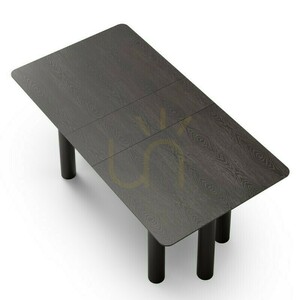 Masă extensibilă OAL 140–200 cm, furnir de stejar, negru, lemn de fag, colț rotunjit Nova Nook 7 Masă extensibilă OAL 140–200 cm, furnir de stejar, negru, lemn de fag, colț rotunjit Nova Nook small 7