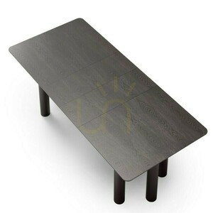 Masă extensibilă OAL 140–200 cm, furnir de stejar, negru, lemn de fag, colț rotunjit Nova Nook 8 Masă extensibilă OAL 140–200 cm, furnir de stejar, negru, lemn de fag, colț rotunjit Nova Nook small 8