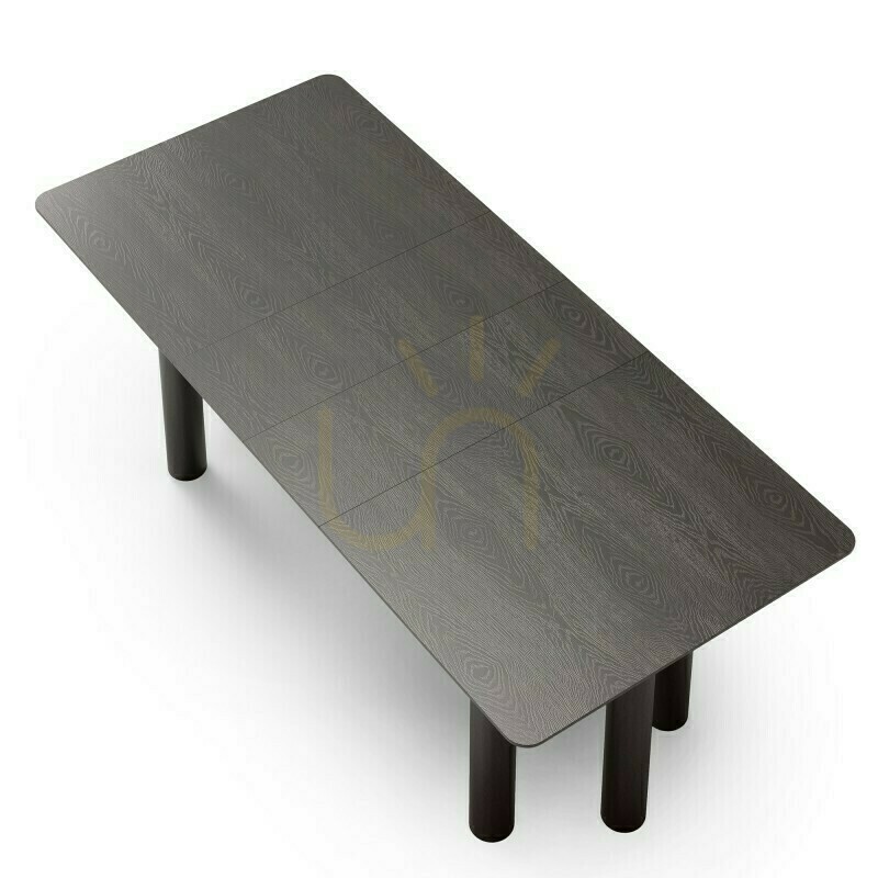 Afişa Masă extensibilă OAL 140–200 cm, furnir de stejar, negru, lemn de fag, colț rotunjit Nova Nook Masă extensibilă OAL 140–200 cm, furnir de stejar, negru, lemn de fag, colț rotunjit Nova Nook
