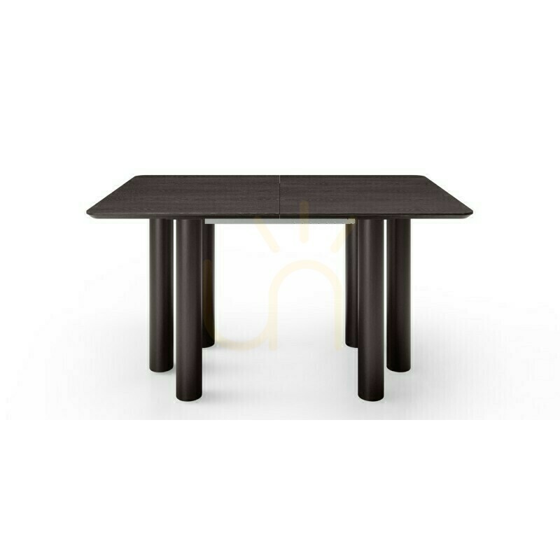Spectacol Masă extensibilă OAL 140–200 cm, furnir de stejar, negru, lemn de fag, colț rotunjit Nova Nook Masă extensibilă OAL 140–200 cm, furnir de stejar, negru, lemn de fag, colț rotunjit Nova Nook