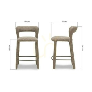 Set de 2 taburete tapițate IROKIII, maro și gri; cantitate minimă de comandă: 2 bucăți, Nova Nook 6 Set de 2 taburete tapițate IROKIII, maro și gri; cantitate minimă de comandă: 2 bucăți, Nova Nook small 6