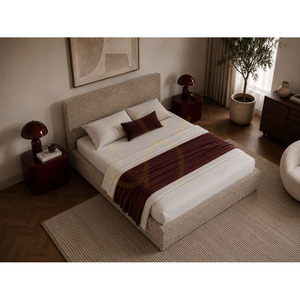 Pat tapițat SEMPLICE cu spațiu de depozitare – 160x200 – GAVA 18 BEJ ÎNCHIS Nova Nook small 1