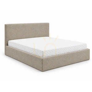 Pat tapițat SEMPLICE cu spațiu de depozitare – 160x200 – GAVA 11 – Gri-bej Nova Nook small 0