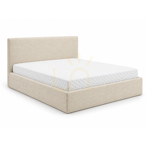 Verifica Pat tapițat SEMPLICE cu spațiu de depozitare – 140x200 – GAVA 03 BEIGE Nova Nook