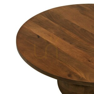 Măsuță de cafea MORELO de 100 cm, rotundă, din lemn de mango, în nuanța de nuc închis, cu forme rotunjite, Nova Nook small 3
