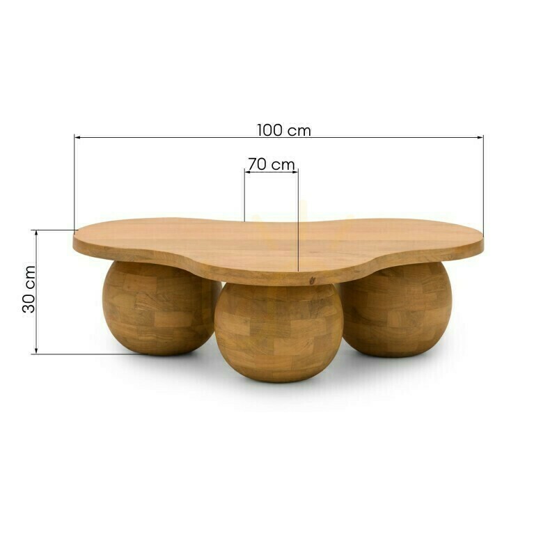 previzualizare Măsuță de cafea OBIG, lemn de mango, culoare naturală, forme rotunjite, de la Nova Nook Măsuță de cafea OBIG, lemn de mango, culoare naturală, forme rotunjite, de la Nova Nook