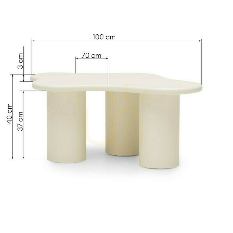 previzualizare Măsuță de cafea CHIC de 100 cm, forme rotunjite, alb lăptos Nova Nook Măsuță de cafea CHIC de 100 cm, forme rotunjite, alb lăptos Nova Nook
