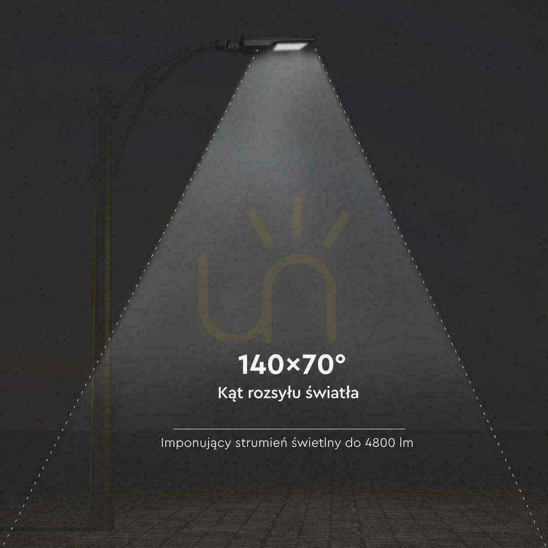 previzualizare Lampă stradală solară cu LED V-TAC de 40 W, negru, IP65, 150 lm/W, CCT VT-ST43, 6000 lm Lampă stradală solară cu LED V-TAC de 40 W, negru, IP65, 150 lm/W, CCT VT-ST43, 6000 lm