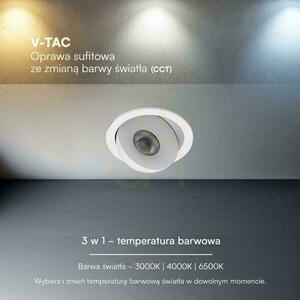Lampă de încastrare cu LED CREE V-TAC, orientabilă, 12 W, CRI 90+, CCT, IP44, alb, VT-110011CCT, 800 lm, garanție de 6 ani small 5