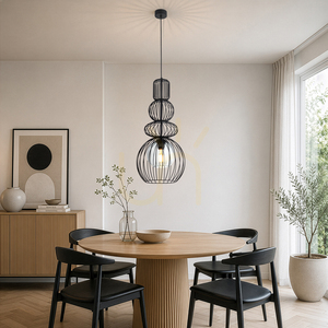 Lampa suspendată Kago Black 1 Xe27 small 1