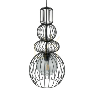 Lampa suspendată Kago Black 1 Xe27 small 5