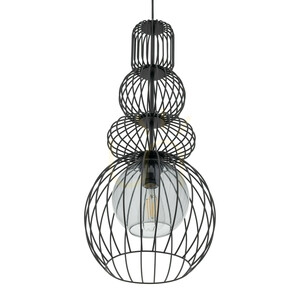 Lampa suspendată Kago Black 1 Xe27 small 6