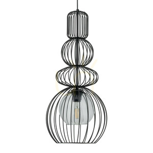 Lampa suspendată Kago Black 1 Xe27 small 7