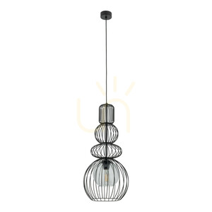 Lampa suspendată Kago Black 1 Xe27 small 0