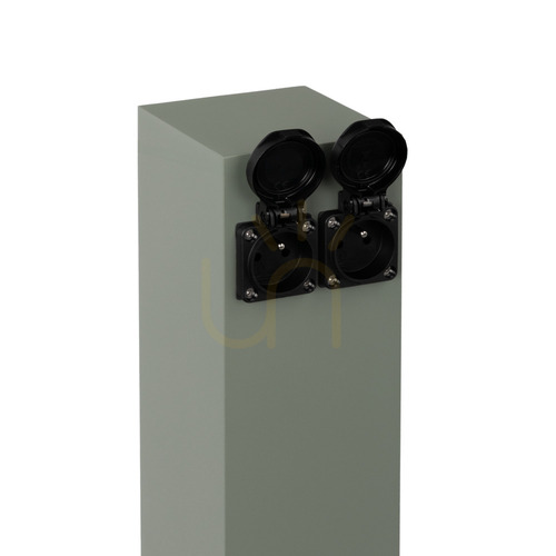 Verifica Stâlpișor cu prize pentru grădină NORLYS Energy Distributor 2900CG, 2 prize 16 A tip E, 49 cm, gri ciment RAL 7033