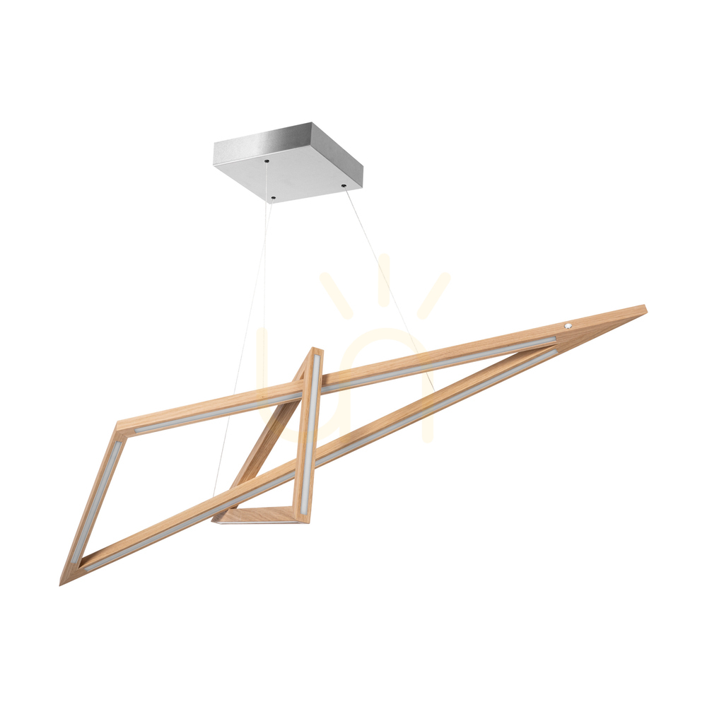 Verifica Lampa suspendată Vinci, stejar uleiat/nichel mat, 2xLED 49 W, lumină orientabilă în sus și în jos, 155 cm Lampa suspendată Vinci, stejar uleiat/nichel mat, 2xLED 49 W, lumină orientabilă în sus și în jos, 155 cm