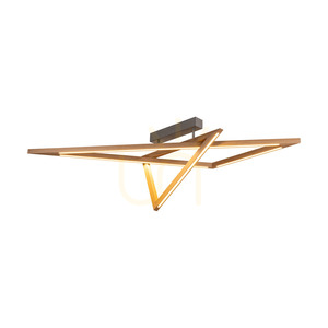 Lampa de tavan Vinci, stejar uleiat/nichel mat, 2xLED, 48 W, 155 cm small 1