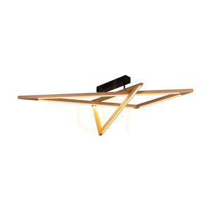 Lampa de tavan Vinci, stejar uleiat/negru, 2xLED, 48 W, 155 cm small 1