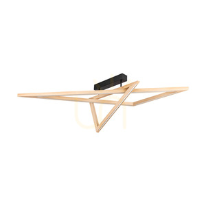 Lampa de tavan Vinci, stejar uleiat/negru, 2xLED, 48 W, 155 cm small 0