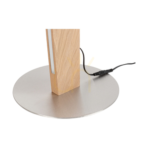 Lampa de podea Dubai, stejar uleiat/nichel mat, 1xLED 33 W, Ø30 cm small 2