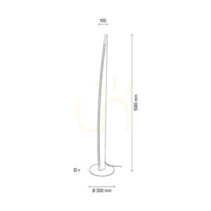 Lampa de podea Dubai, stejar uleiat/nichel mat, 1xLED 33 W, Ø30 cm small 5