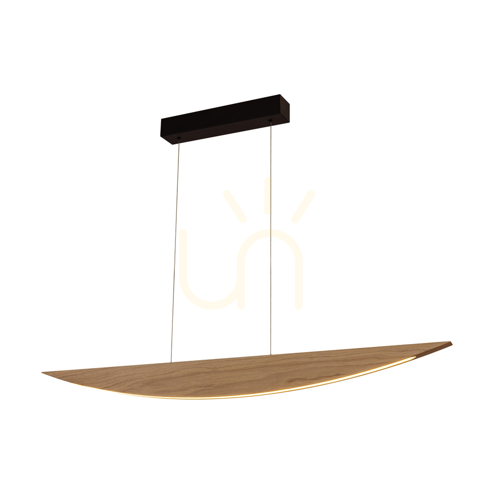 Vedere Lampă suspendată Dubai, stejar uleiat/negru, 1xLED 23 W, lumină orientabilă în sus și în jos, 117 cm Lampă suspendată Dubai, stejar uleiat/negru, 1xLED 23 W, lumină orientabilă în sus și în jos, 117 cm