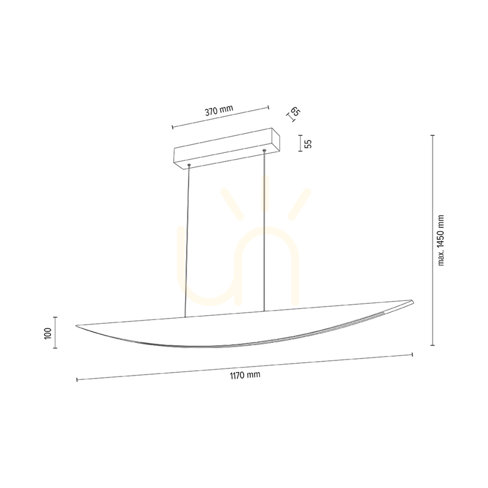 Spectacol Lampă suspendată Dubai, stejar uleiat/negru, 1xLED 23 W, lumină orientabilă în sus și în jos, 117 cm Lampă suspendată Dubai, stejar uleiat/negru, 1xLED 23 W, lumină orientabilă în sus și în jos, 117 cm