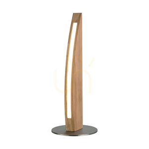 Lampa de masă Dubai, stejar uleiat/nichel mat, 1xLED 8 W, Ø15 cm small 1