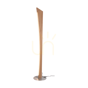 Lampa de podea Ziad, stejar uleiat/nichel mat, 1xLED 33 W, Ø30 cm small 1