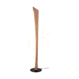 Lampa de podea Ziad, stejar uleiat/negru, 1xLED 33 W, Ø30 cm small 1