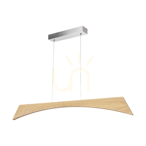 Verifica Lampa suspendată Ziad, stejar uleiat/nichel mat, 1xLED 23 W, lumină orientabilă în sus și în jos, 118 cm