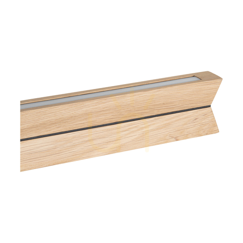 Verifica Lampă suspendată Brinova TWIN 160 cm, stejar uleiat și negru, LED 42 W 3000 K, lumină în sus și în jos