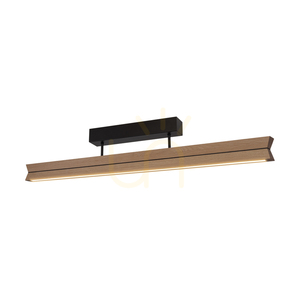 Lampă dublă de tavan, stejar uleiat/negru, 3 LED-uri, 23 W, 100 cm 1 Lampă dublă de tavan, stejar uleiat/negru, 3 LED-uri, 23 W, 100 cm small 1