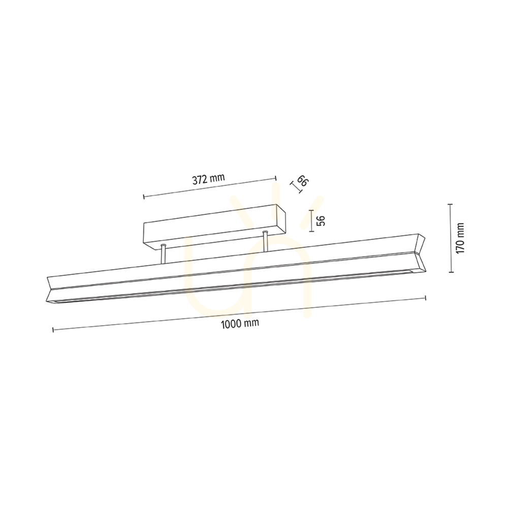 Afişa Lampă dublă de tavan, stejar uleiat/negru, 3 LED-uri, 23 W, 100 cm Lampă dublă de tavan, stejar uleiat/negru, 3 LED-uri, 23 W, 100 cm