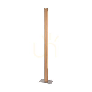 Lampă de podea dublă, stejar uleiat/nichel mat, 2xLED 36 W, 27 cm small 1