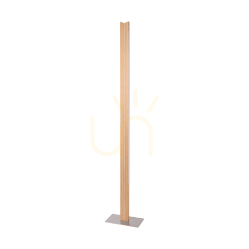 Verifica Lampă de podea dublă, stejar uleiat/nichel mat, 2xLED 36 W, 27 cm