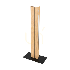 Lampă de masă dublă, stejar uleiat/negru, 2xLED, 9,5 W, 20 cm small 0