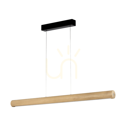 Verifica Lampa suspendată Conor, stejar uleiat/negru, 1xLED 34,5 W, iluminare în sus și în jos, 120 cm