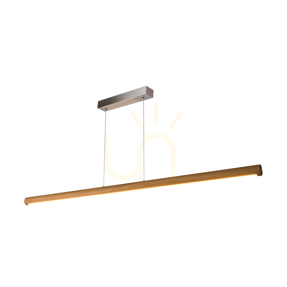 Vedere Lampa suspendată Conor, stejar uleiat/nichel mat, 1xLED 45 W, iluminare în sus și în jos, 160 cm Lampa suspendată Conor, stejar uleiat/nichel mat, 1xLED 45 W, iluminare în sus și în jos, 160 cm