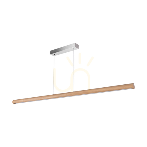 Verifica Lampa suspendată Conor, stejar uleiat/nichel mat, 1xLED 45 W, iluminare în sus și în jos, 160 cm