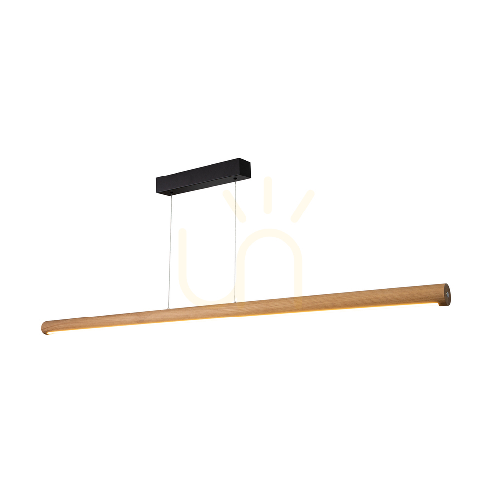 Vedere Lampa suspendată Conor, stejar uleiat/negru, 1xLED 45 W, iluminare în sus și în jos, 160 cm Lampa suspendată Conor, stejar uleiat/negru, 1xLED 45 W, iluminare în sus și în jos, 160 cm